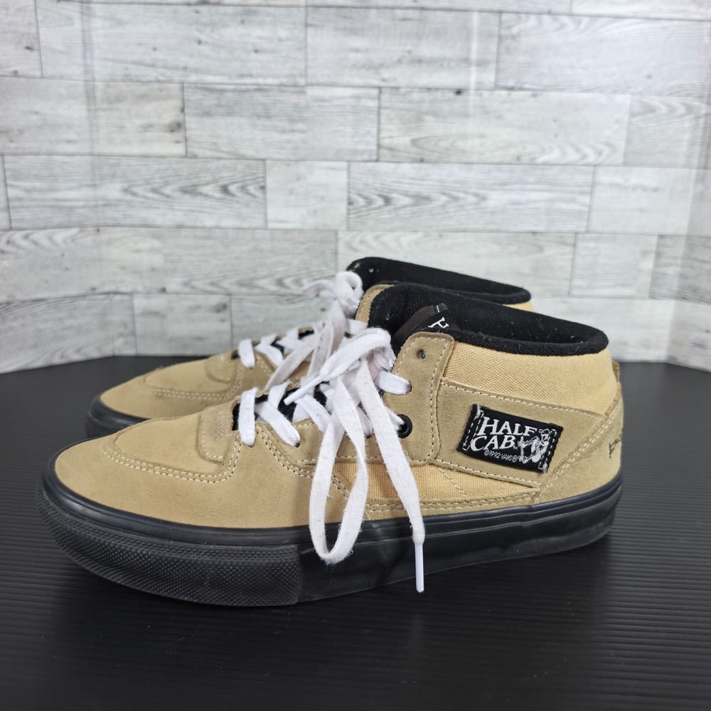 Vans 1992 Skate Half Cab Tan Black Barbed Wire Suede Sneakers Mens 7.5 721454